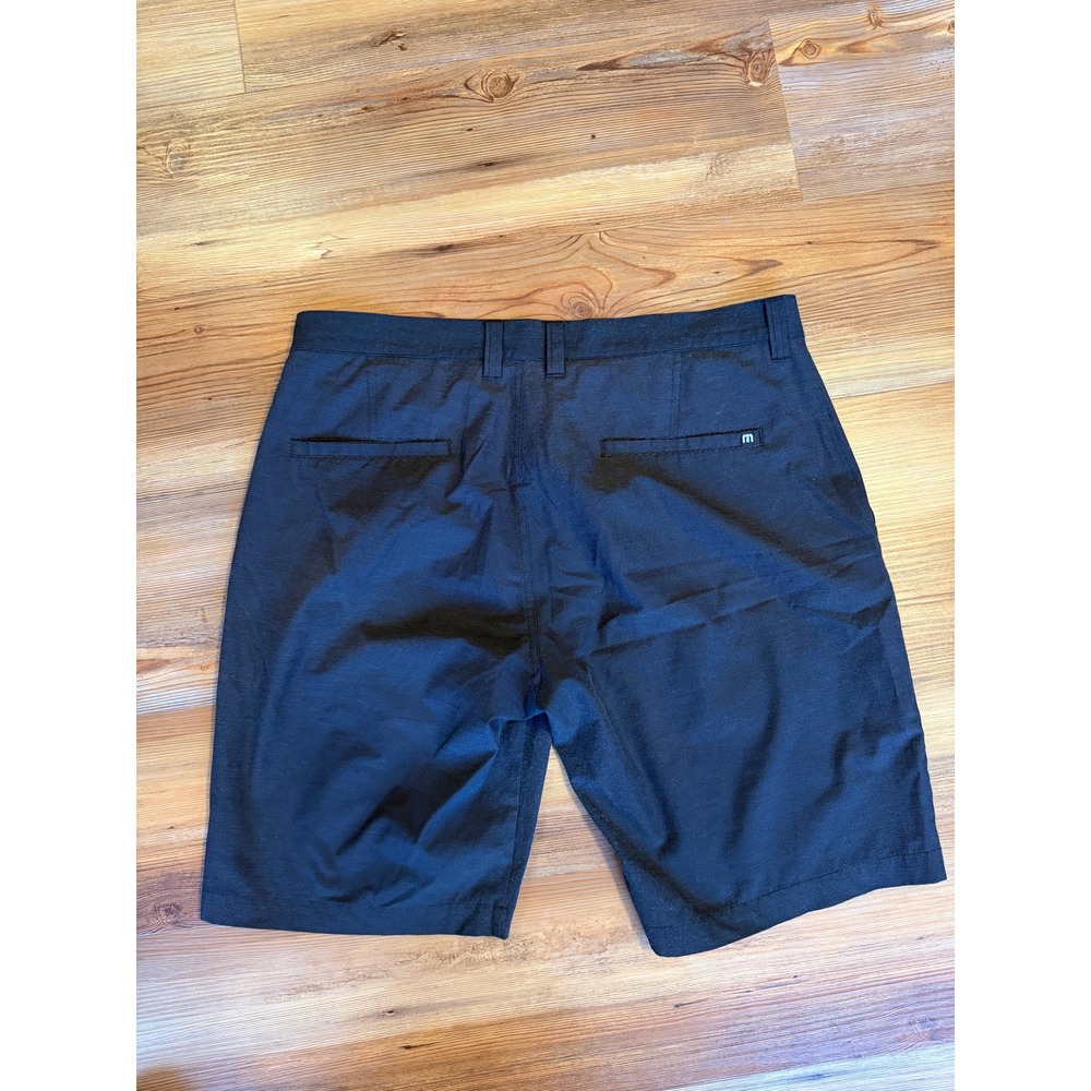 Travis Mathew Mens Golf Shorts Navy Blue Micro Stripe Performance Size 34 - Picture 2 of 6